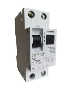 INTERRUTTORE DIFFERENZIALE MAGNETOTERMICO 1PN 40A 6K 30MA